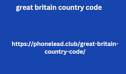 great britain country code