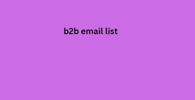 b2b email list