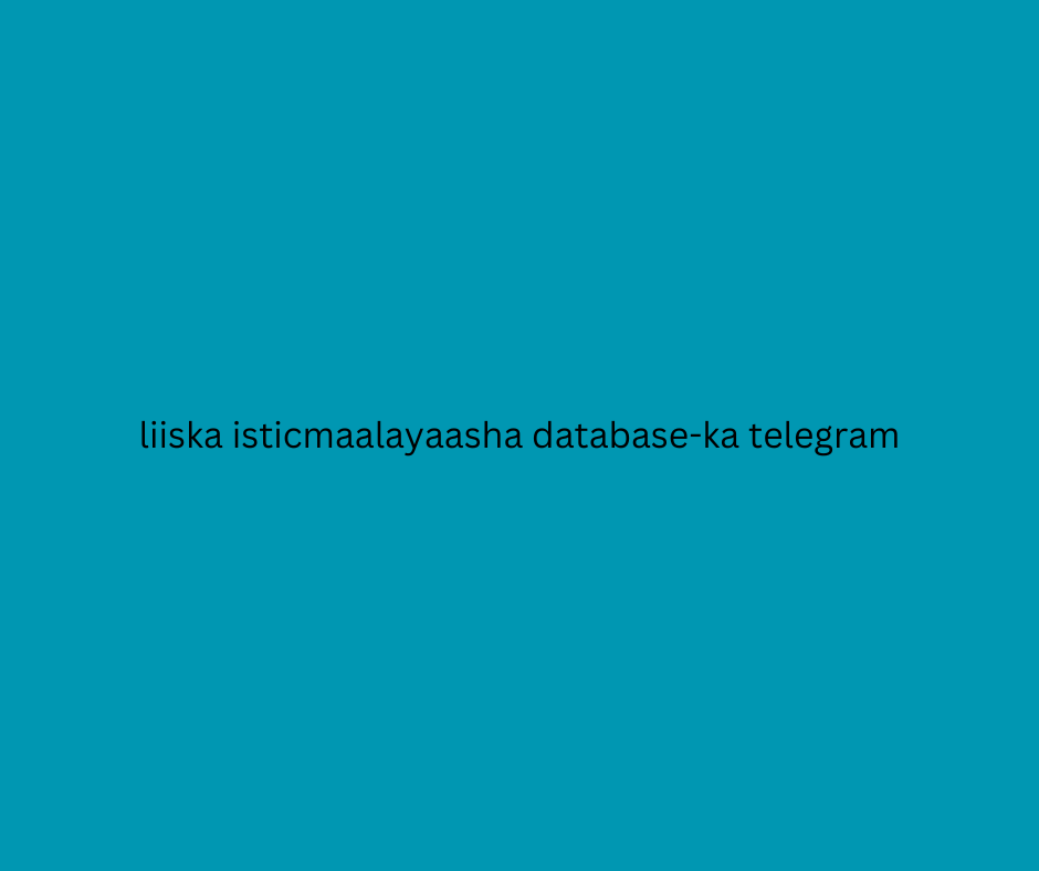 liiska isticmaalayaasha database-ka telegram