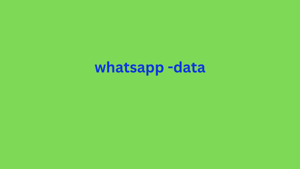 whatsapp -data