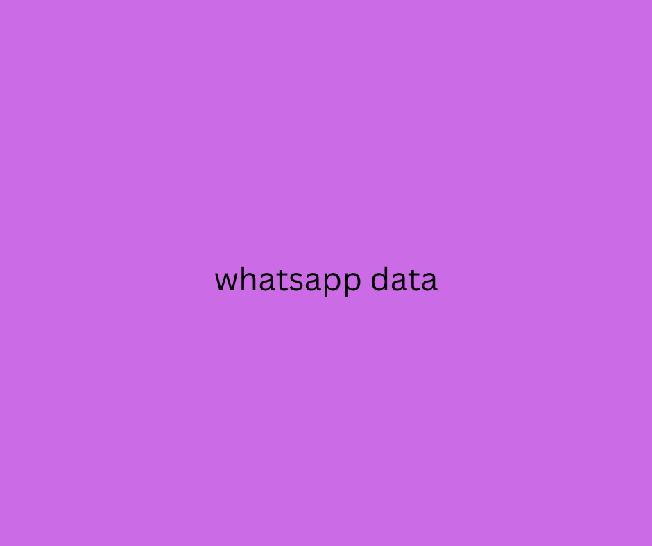 whatsapp data